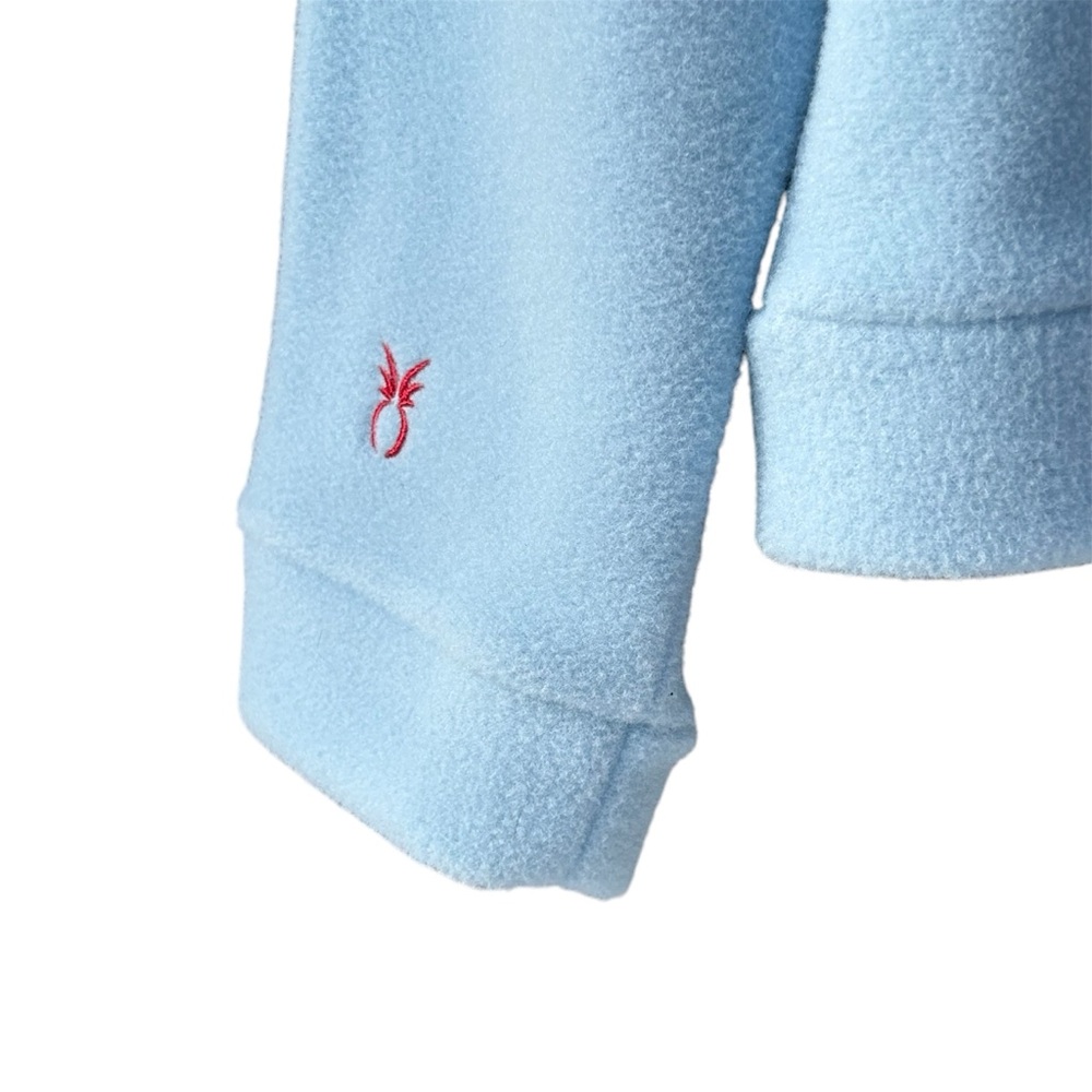 Dudley Stephens Ice Blue Park Slope Terry Fleece Pull Over Turtleneck Size XL - Picture 7 of 10